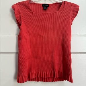 Women’s City Silk Sleeveless Coral Sweater Size Large